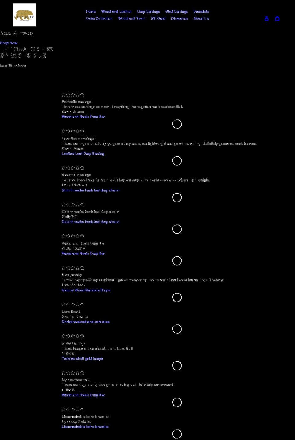 ladybearcollections.com shopify website screenshot