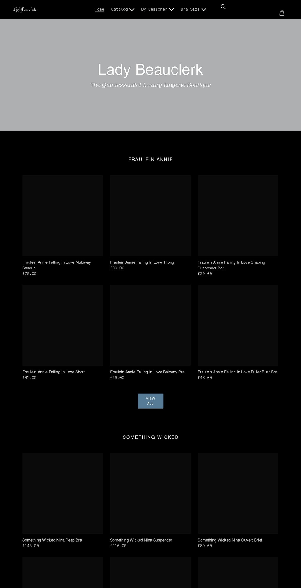 ladybeauclerk.co.uk shopify website screenshot