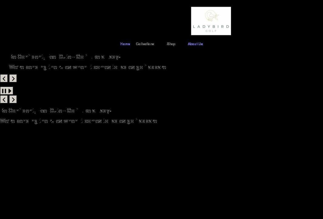 ladybirdgolfapparel.com shopify website screenshot