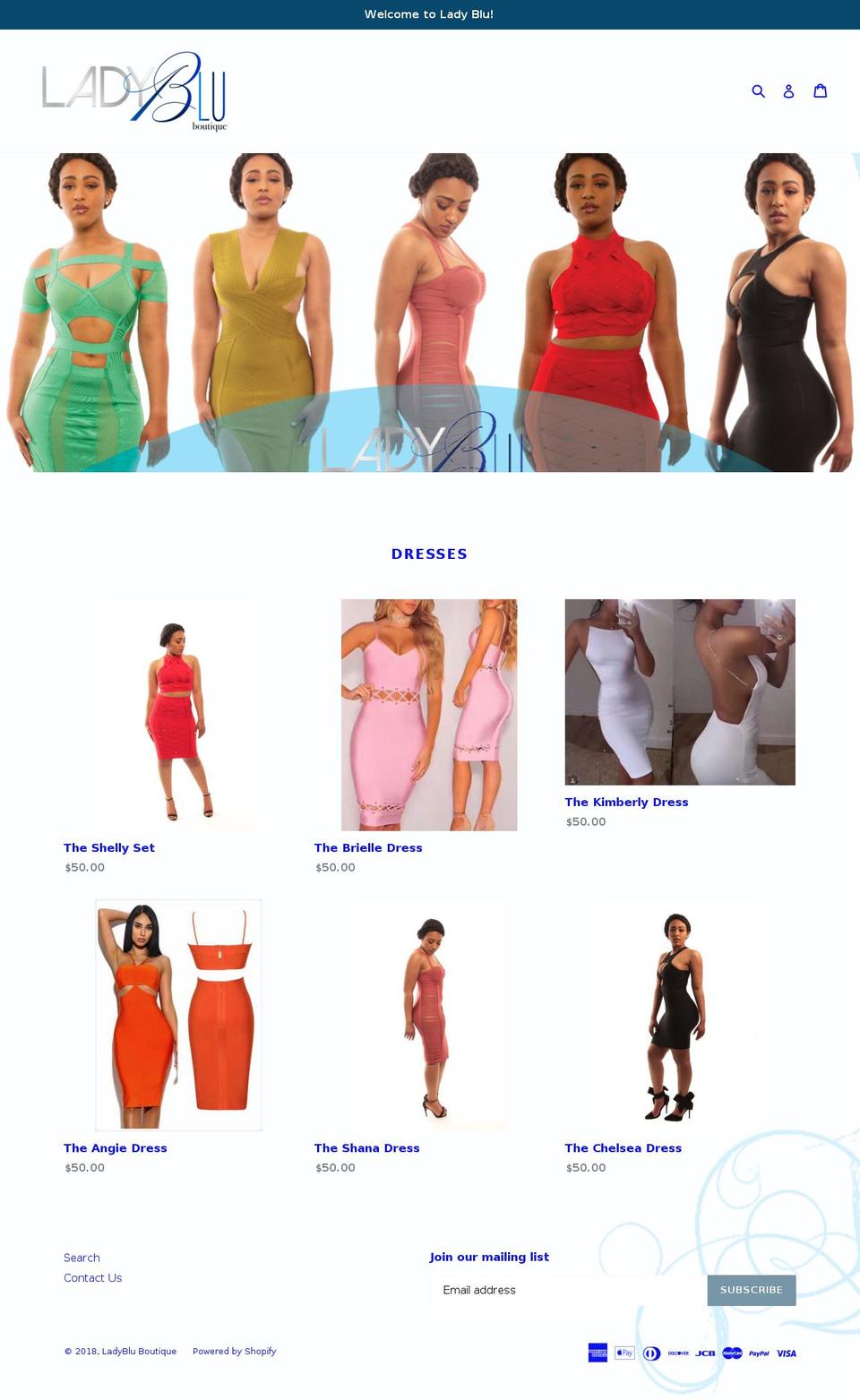 ladybluboutique.com shopify website screenshot