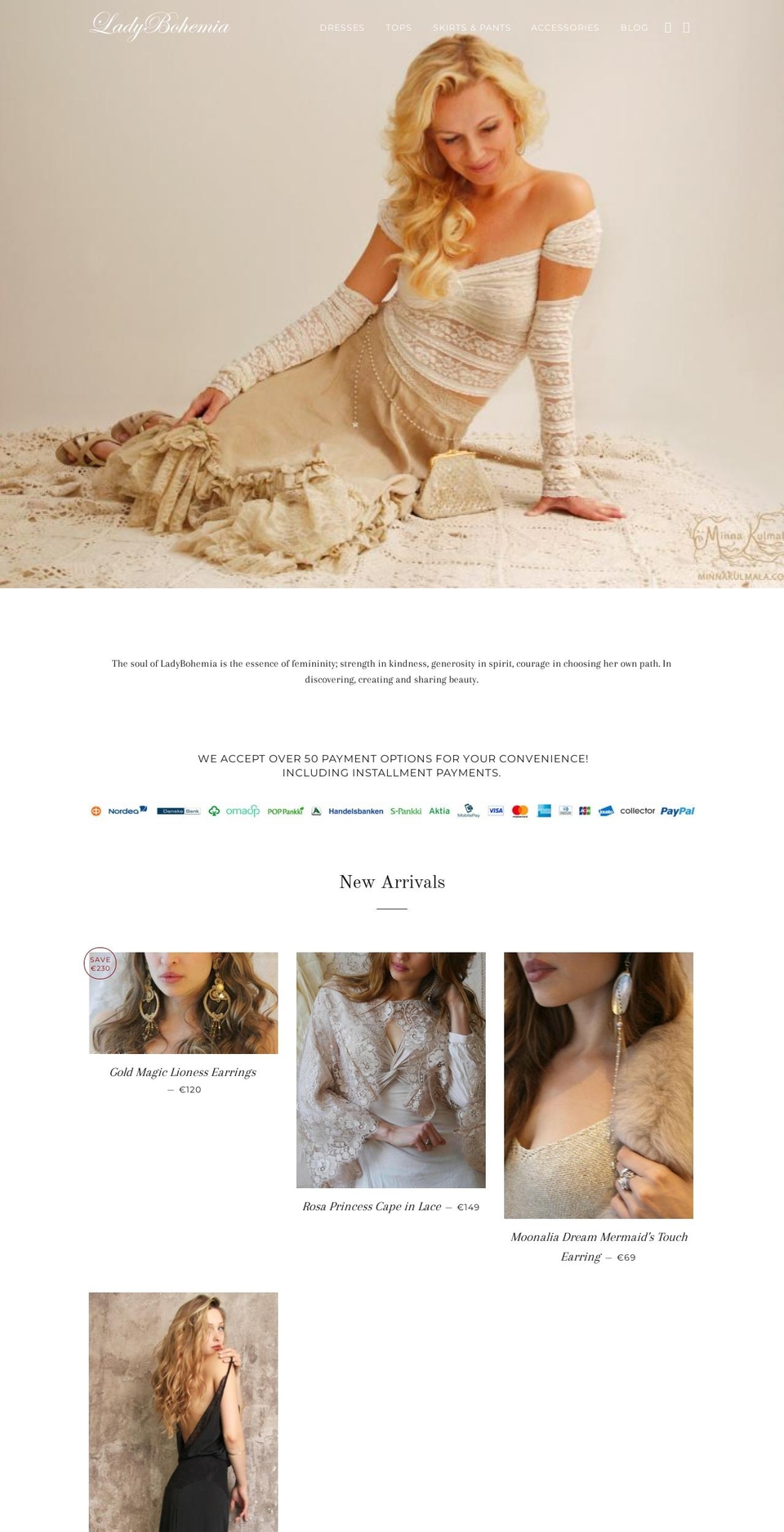 ladybohemiaboutique.com shopify website screenshot