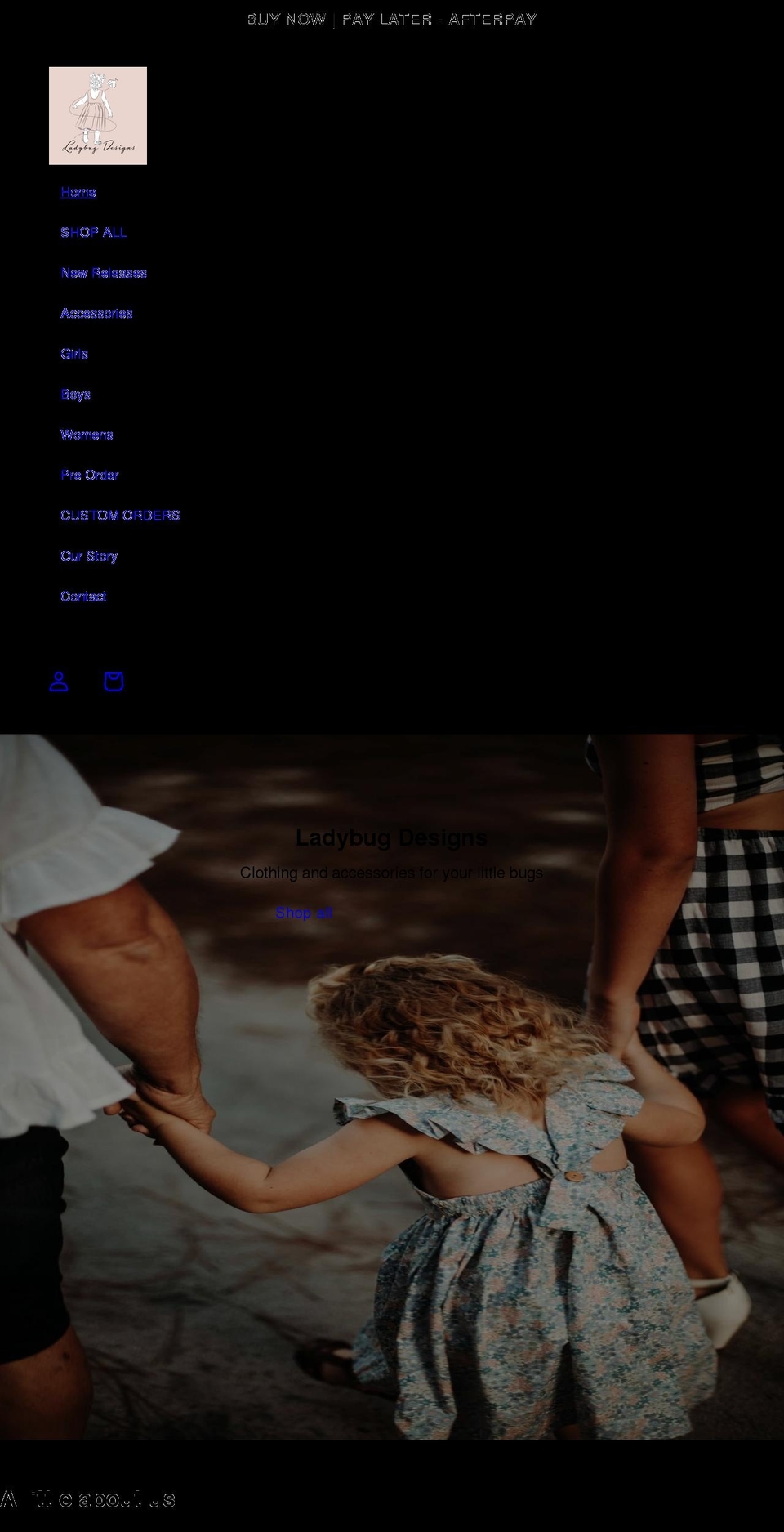 ladybugdesigns.com.au shopify website screenshot