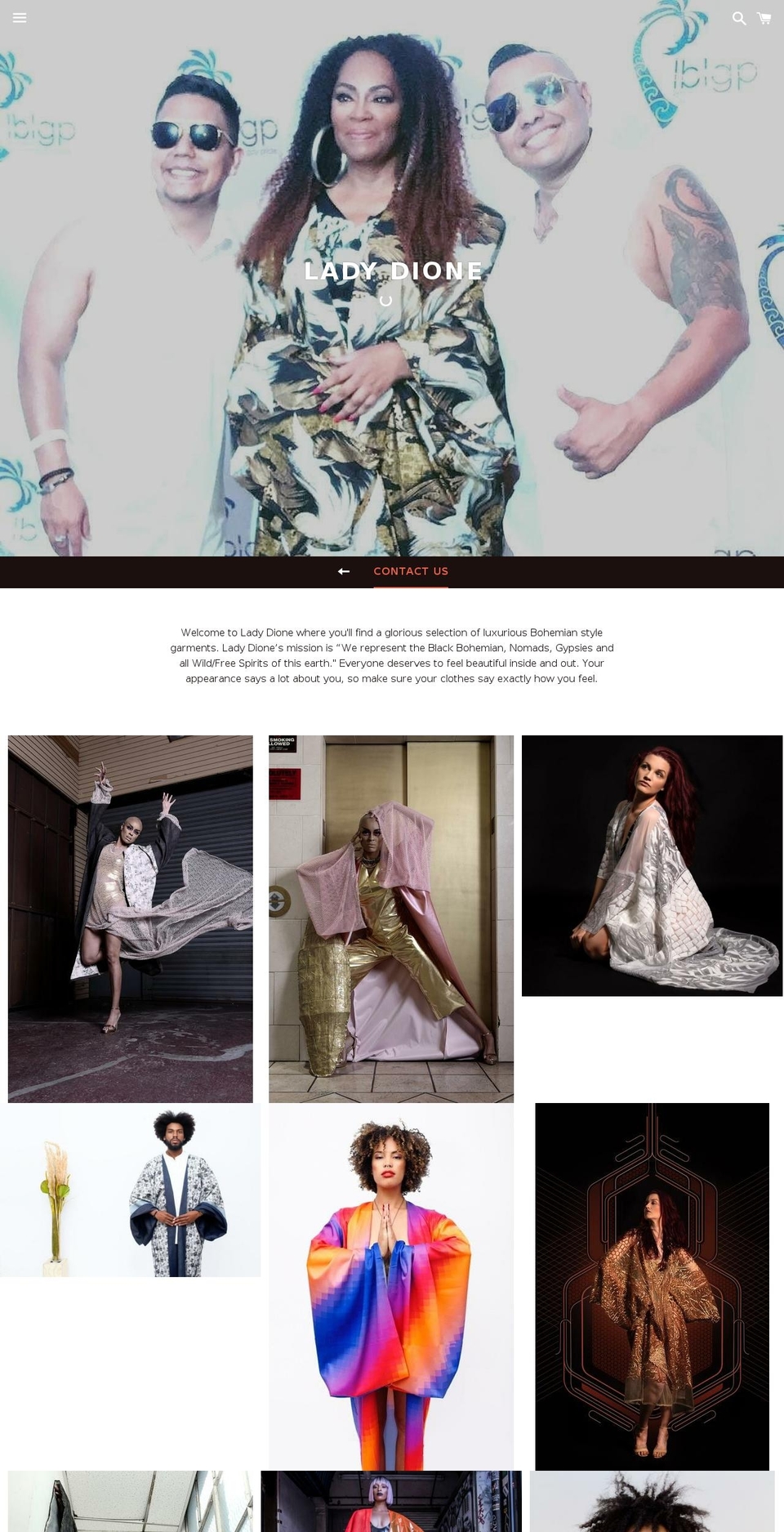 ladydione.com shopify website screenshot