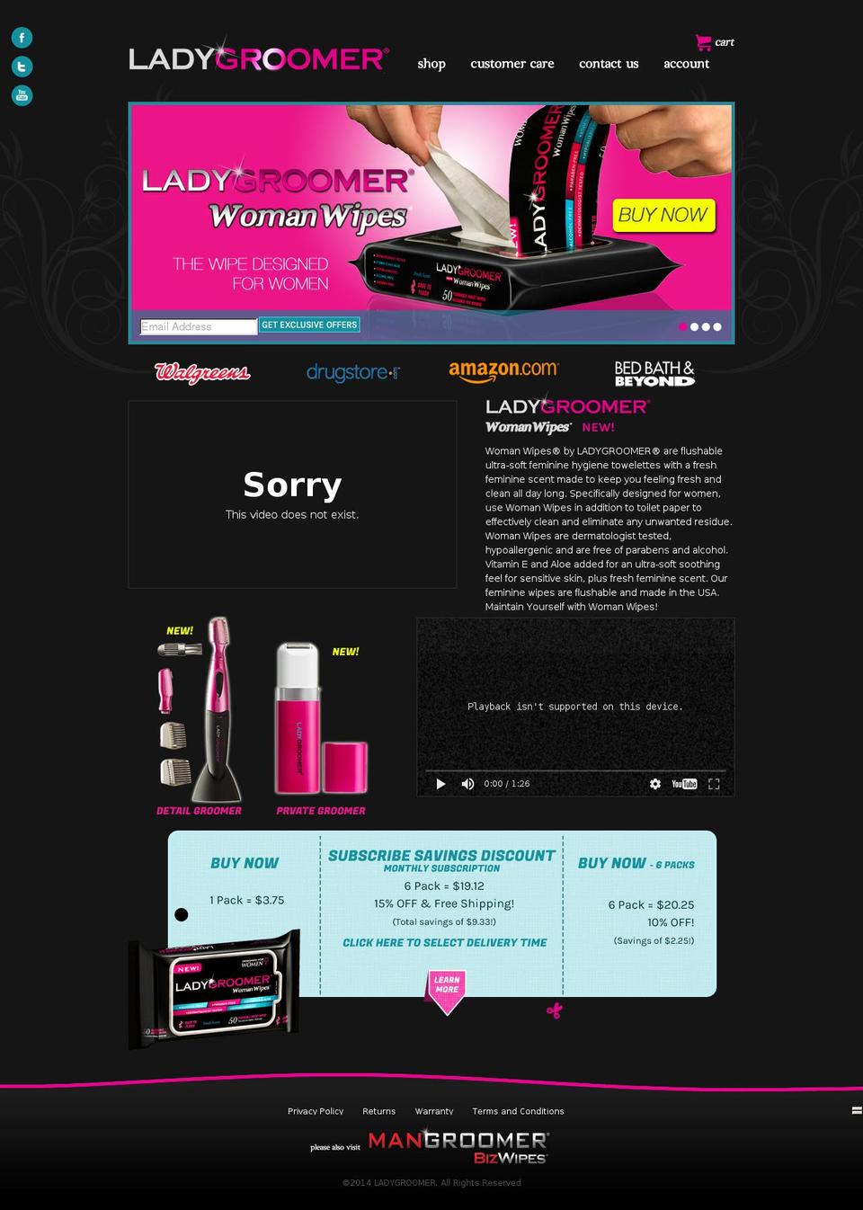 ladygroom.co shopify website screenshot