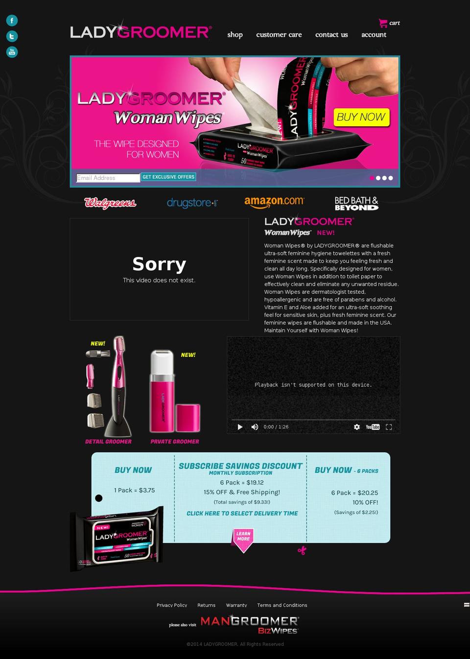 ladygroom.us shopify website screenshot