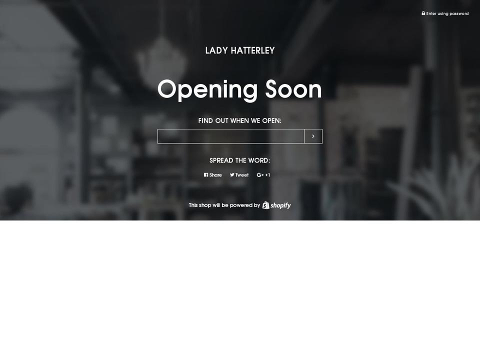 ladyhatterley.com shopify website screenshot