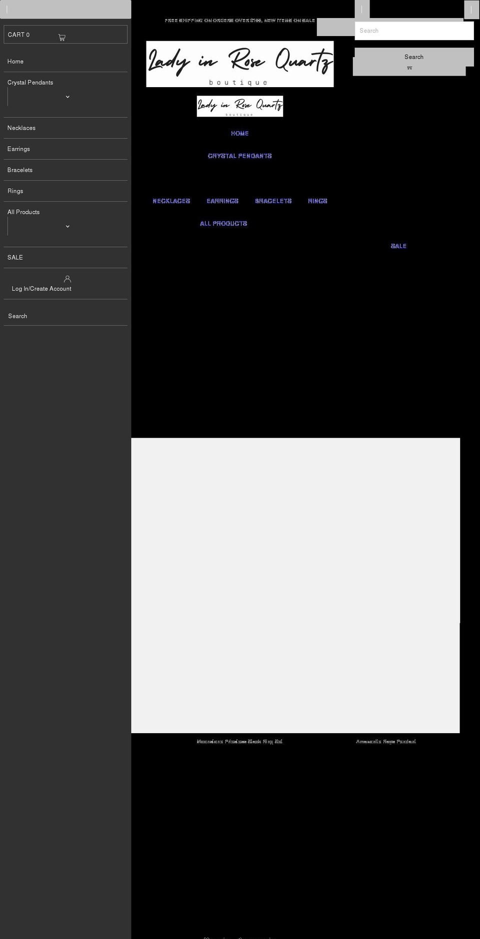 ladyinrosequartz.com shopify website screenshot