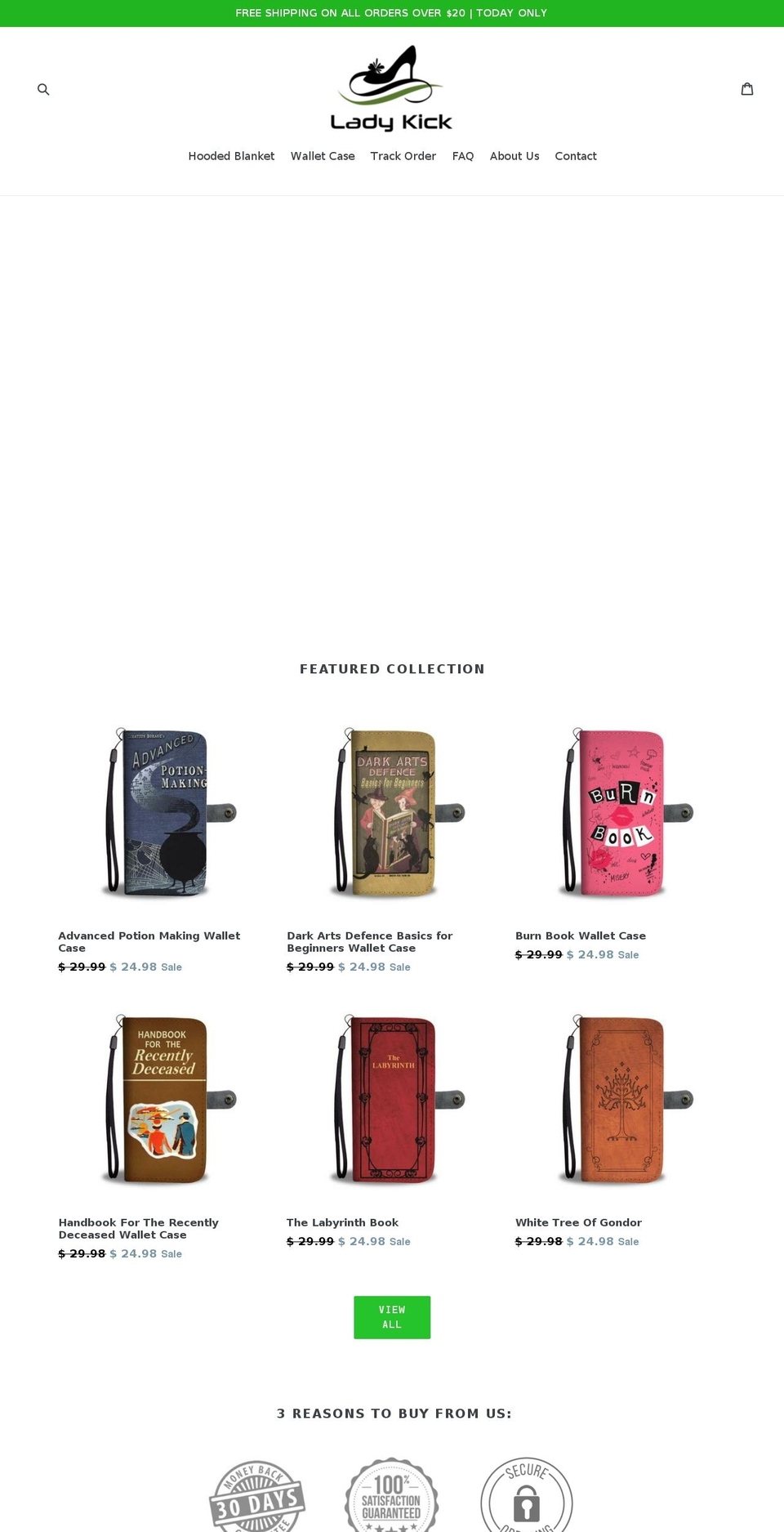 ladykick.com — Shopify storefront screenshot