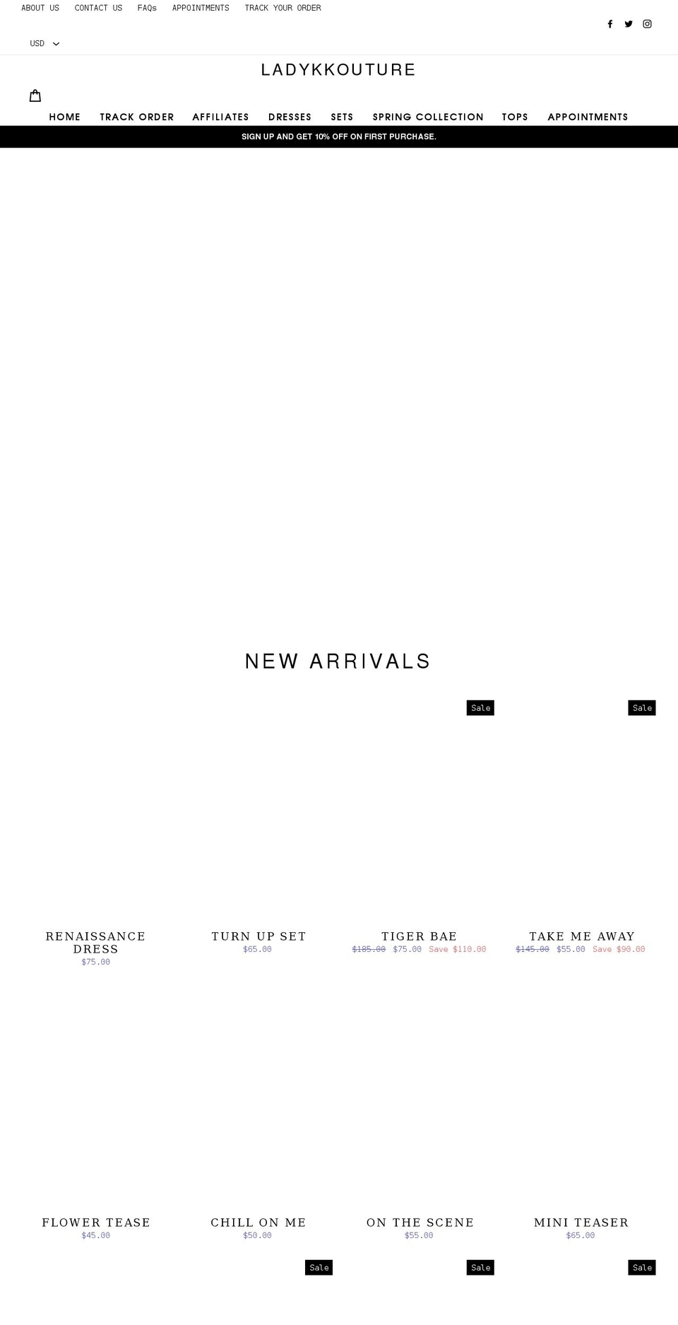 ladykkouture.com shopify website screenshot