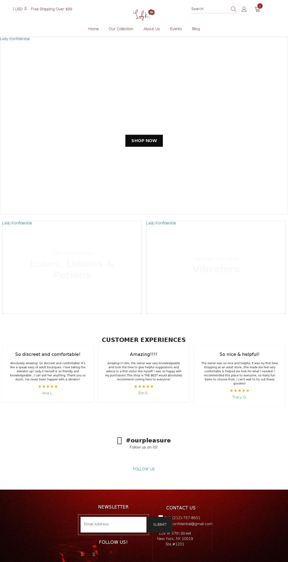 ladykonfidential.com shopify website screenshot