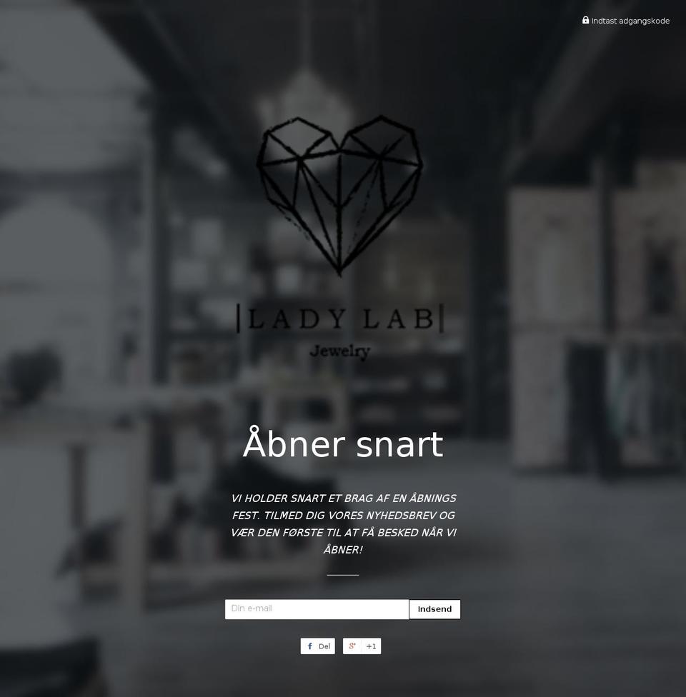 ladylab.dk shopify website screenshot