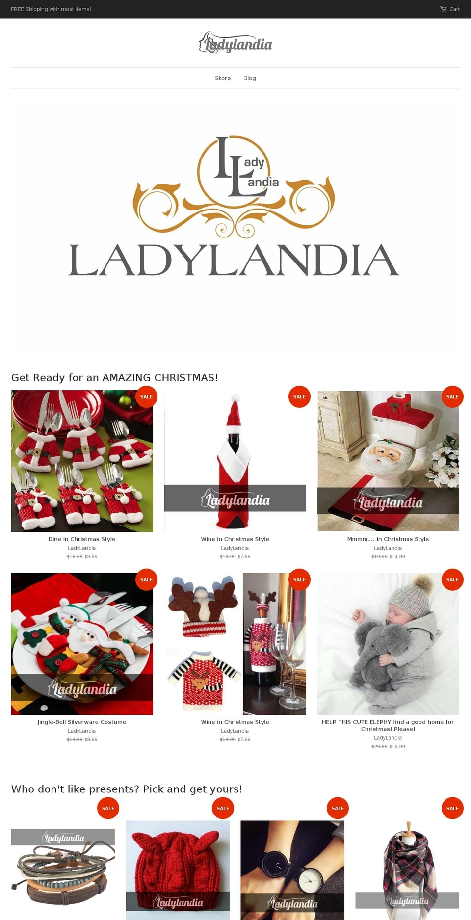 ladylandia.com shopify website screenshot