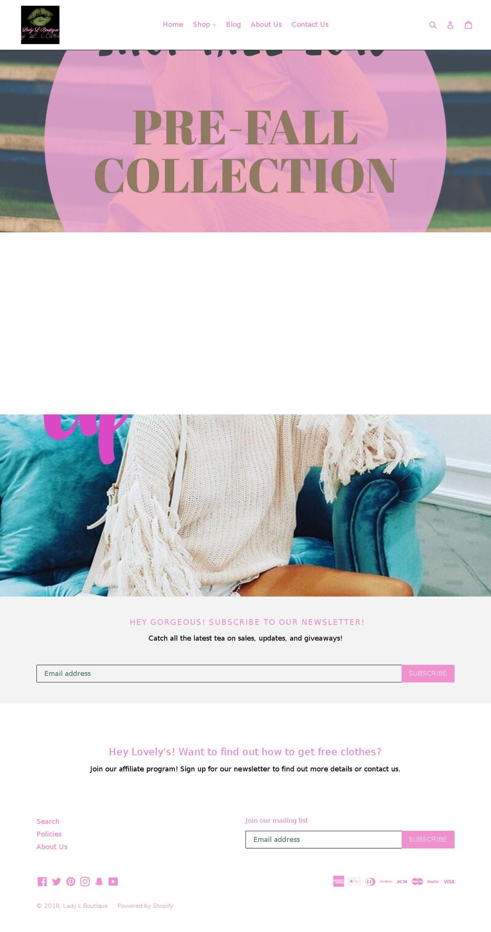 ladylboutique.com — Shopify storefront screenshot