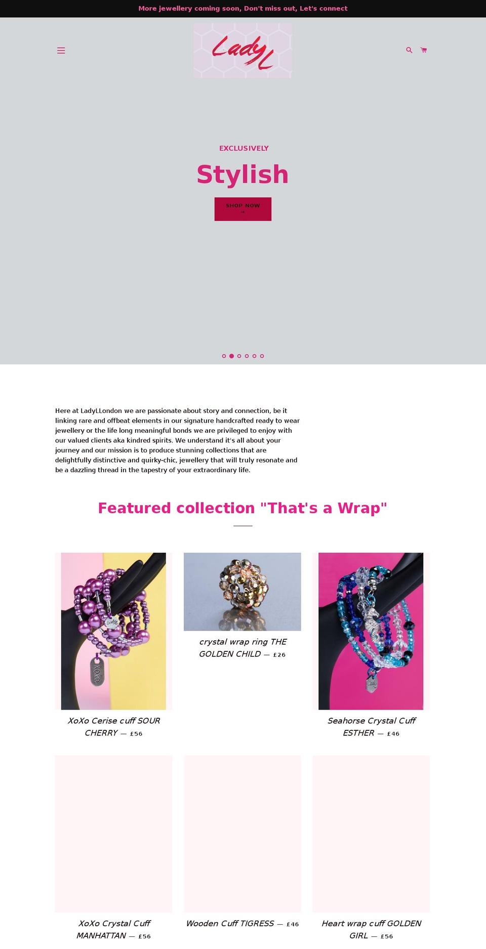 ladyllondon.com — Shopify storefront screenshot