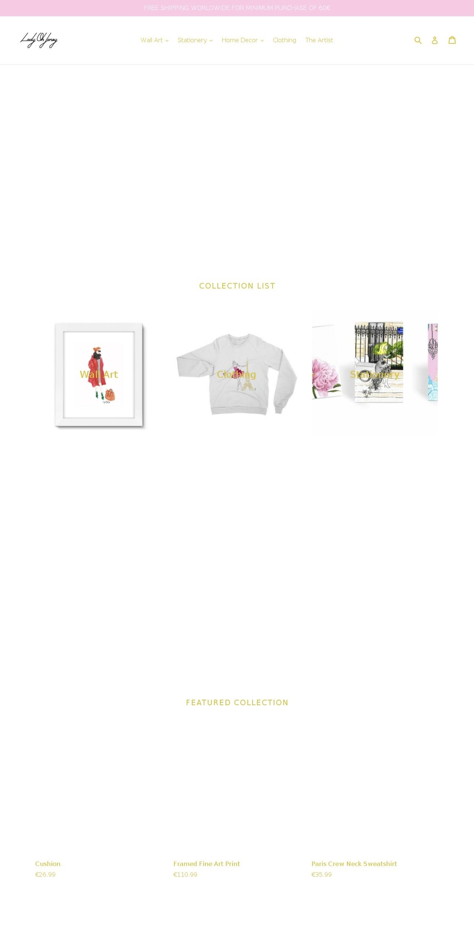 ladyohjaney.com — Shopify storefront screenshot