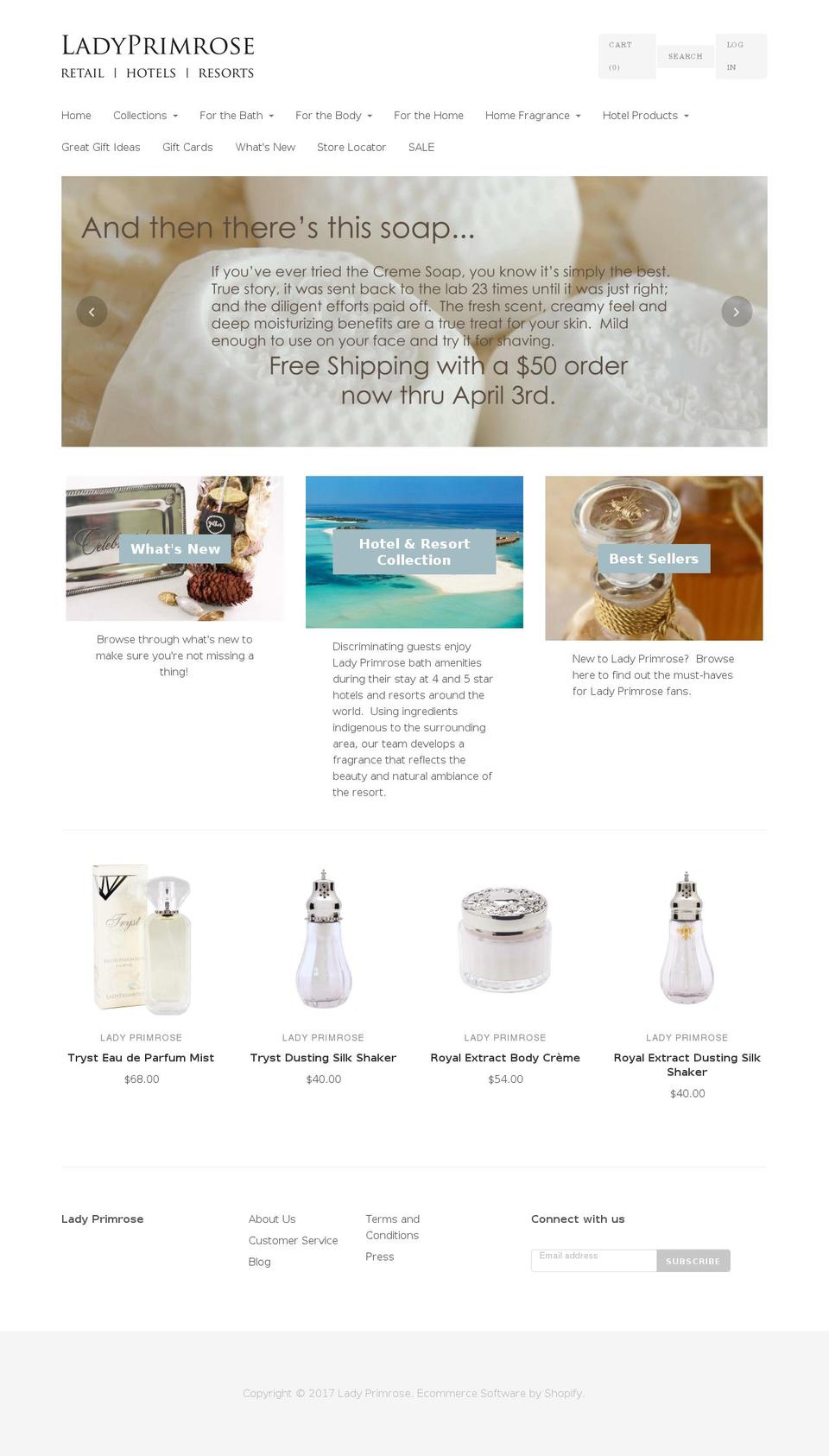 ladyprimrose.com shopify website screenshot