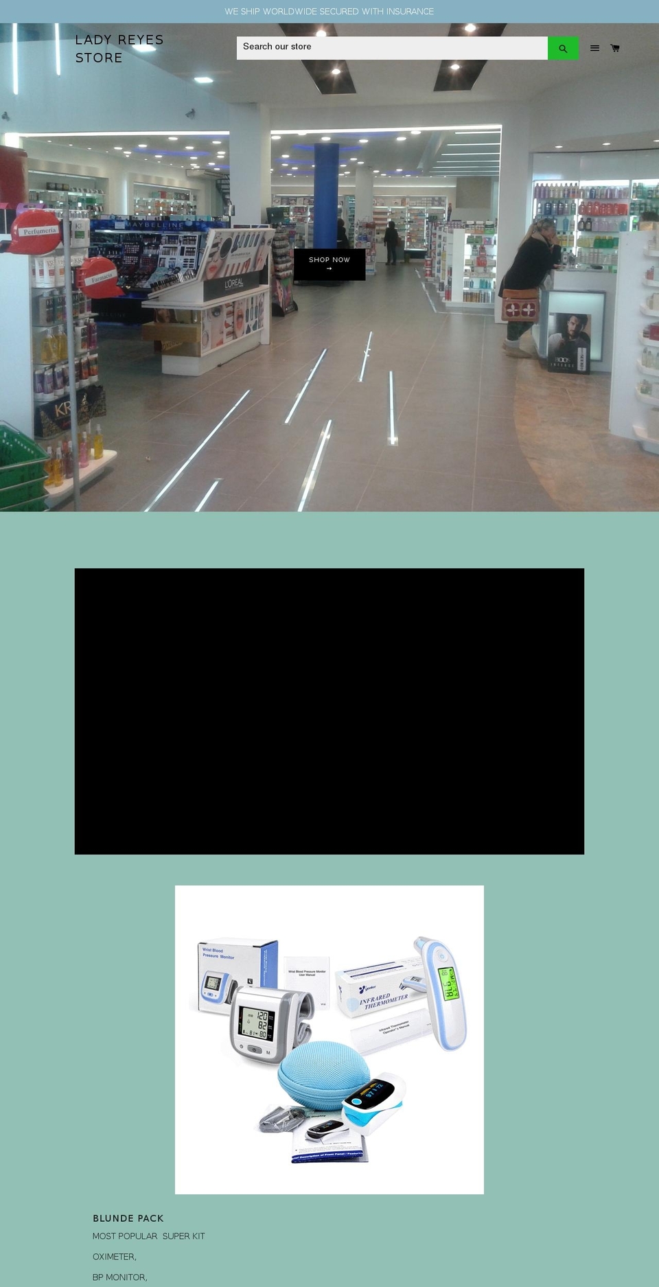 ladyreyesstore.com — Shopify storefront screenshot