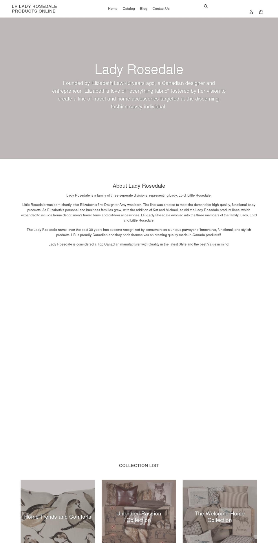 ladyrosedale.net shopify website screenshot