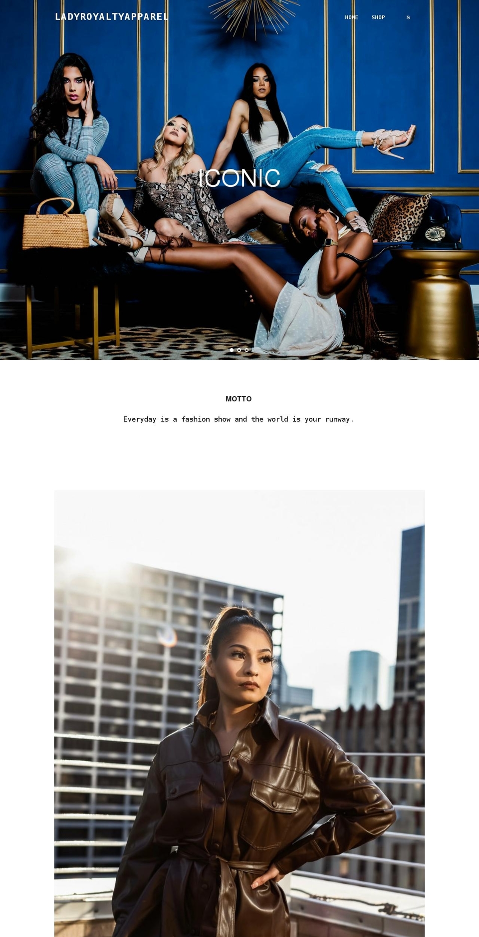 ladyroyaltyapparel.com shopify website screenshot