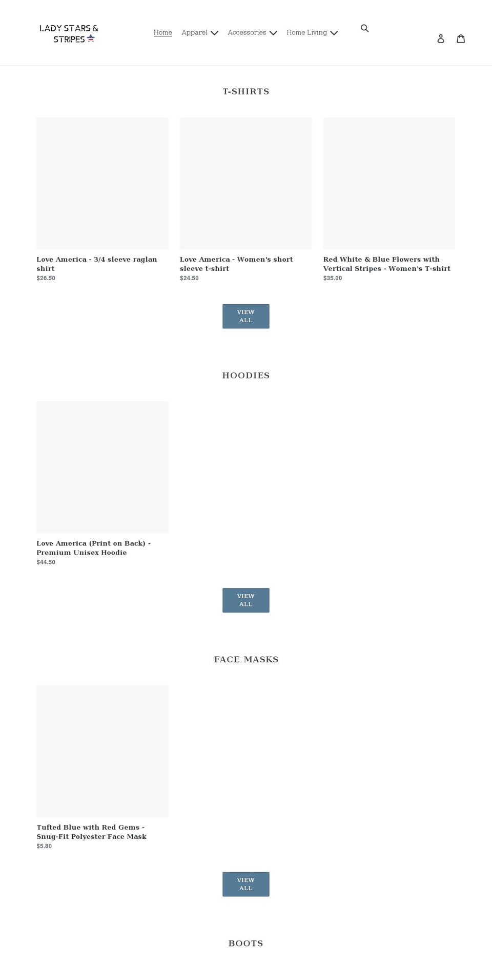 ladystarsandstripes.com shopify website screenshot