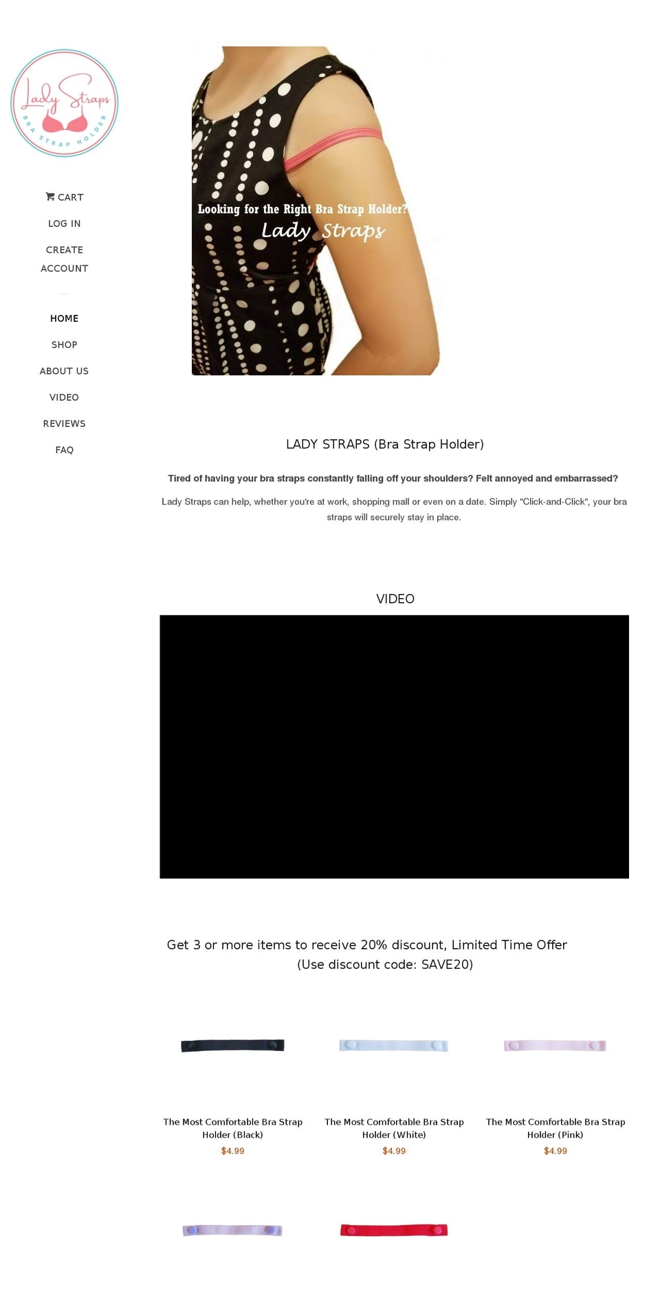 ladystraps.com shopify website screenshot