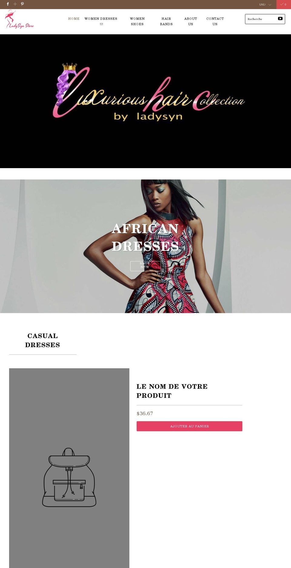 ladysyn.com shopify website screenshot