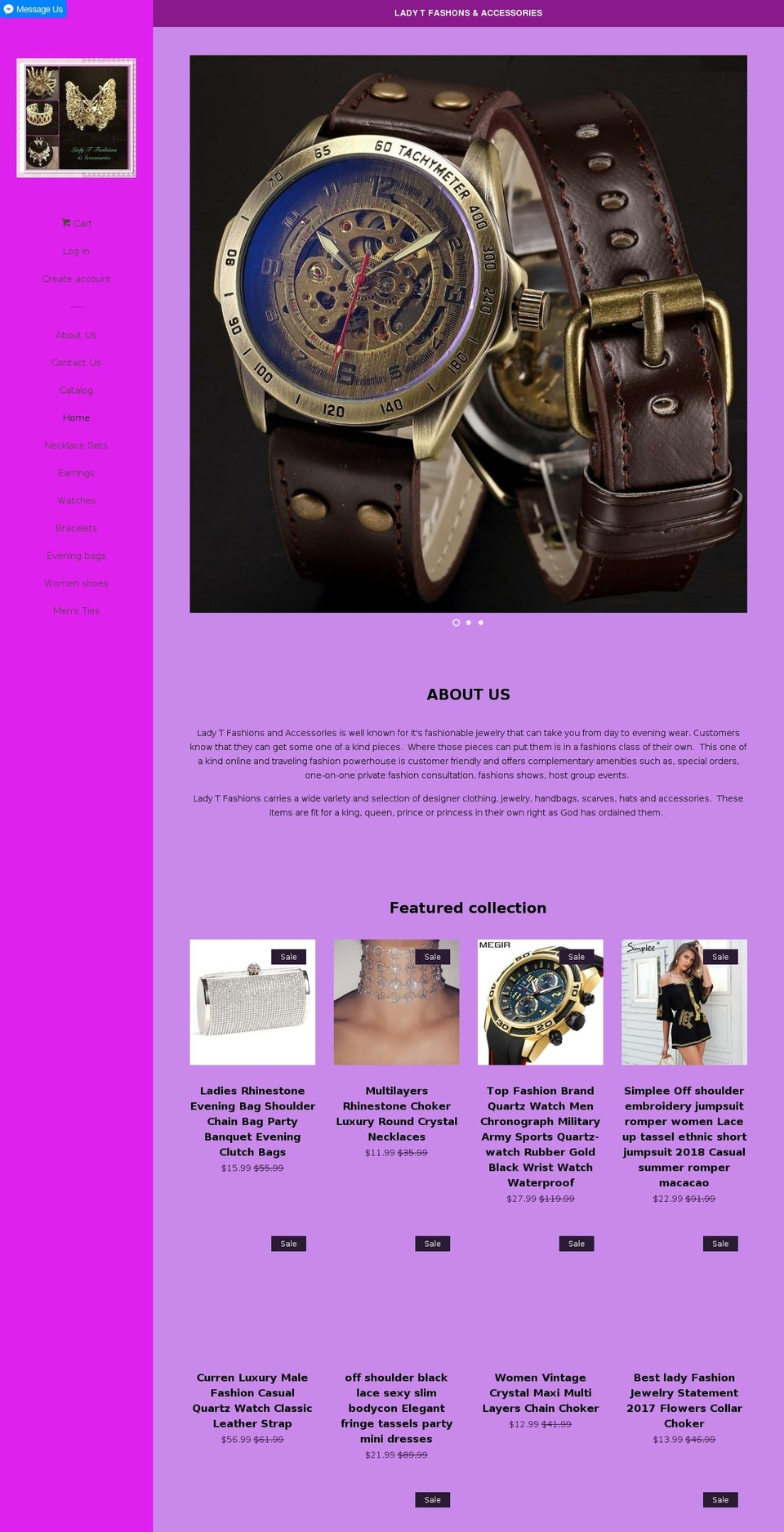 ladytfashionsaccessories.com — Shopify storefront screenshot