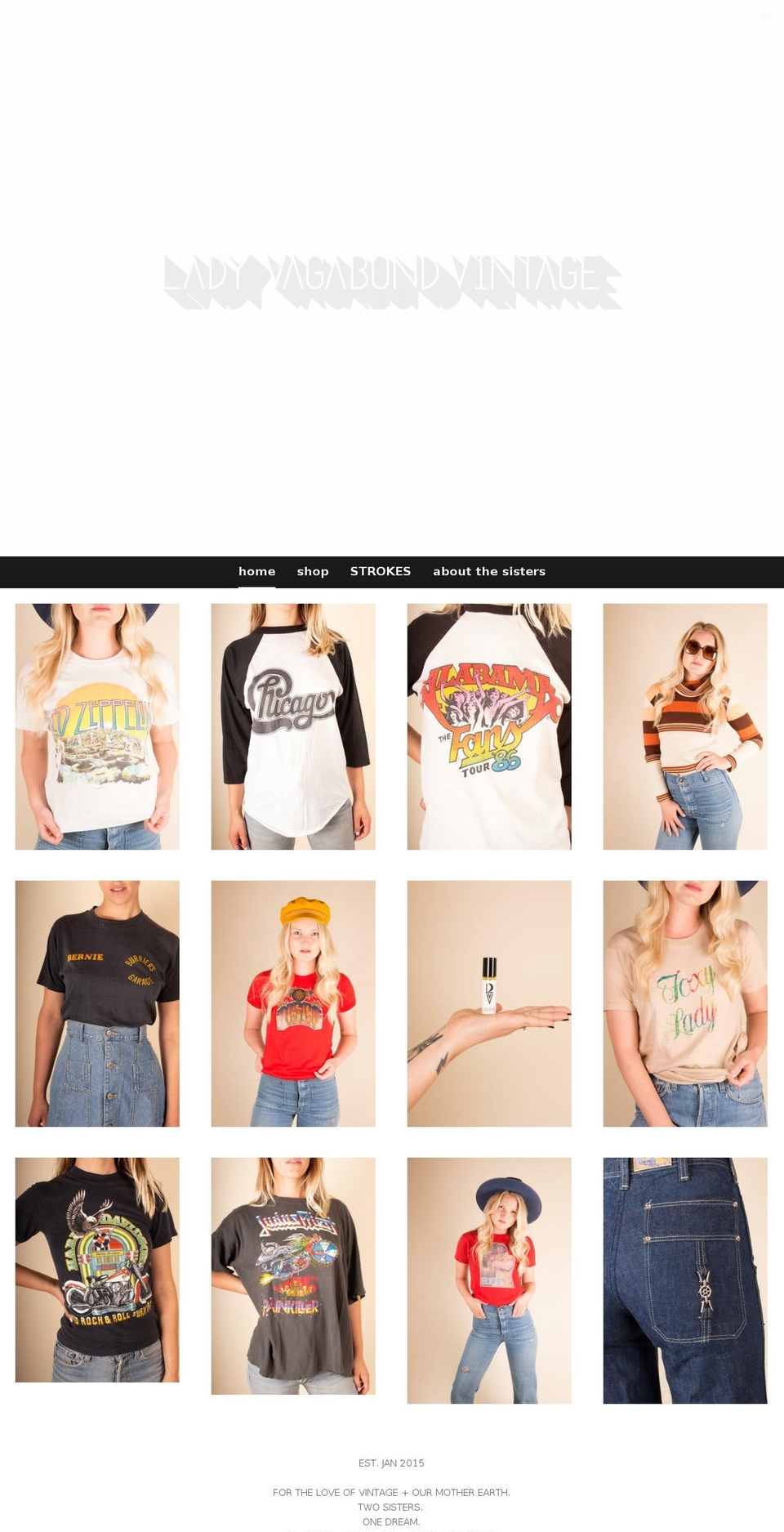 ladyvagabond.com — Shopify storefront screenshot