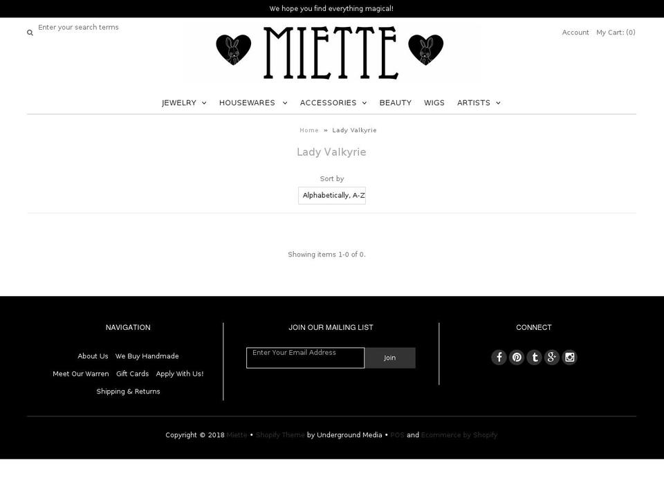 ladyvalmetals.com — Shopify storefront screenshot