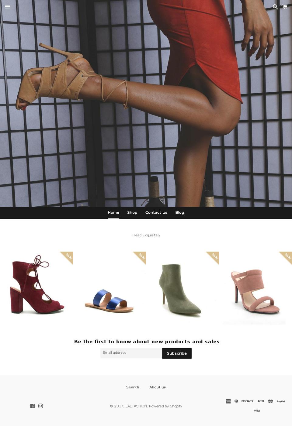 laefashion.com shopify website screenshot