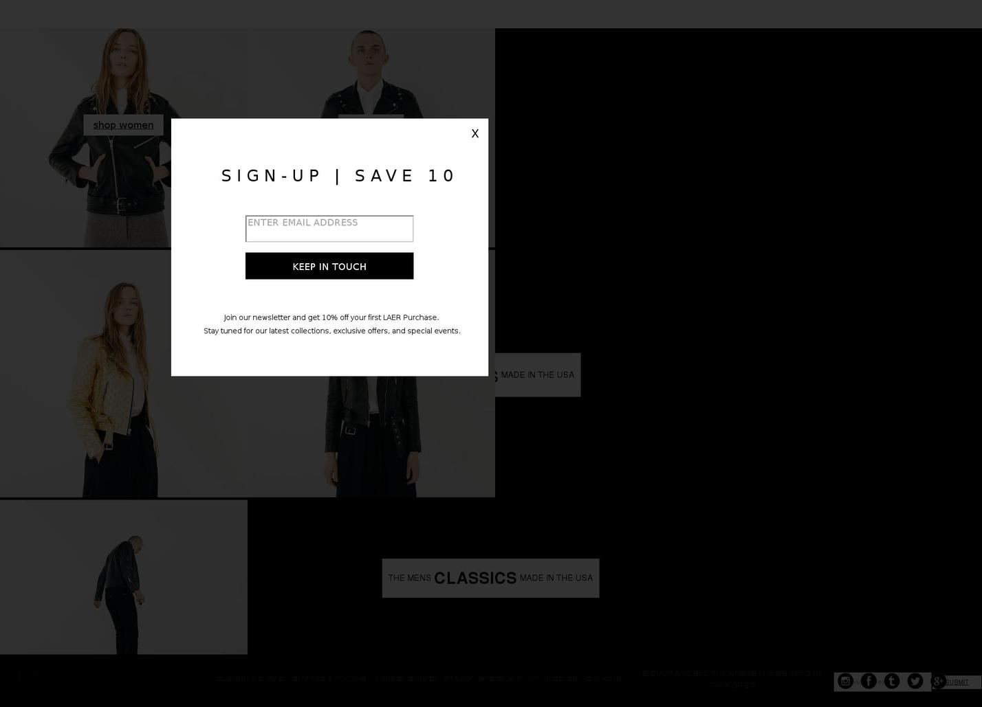 laerbrand.com shopify website screenshot