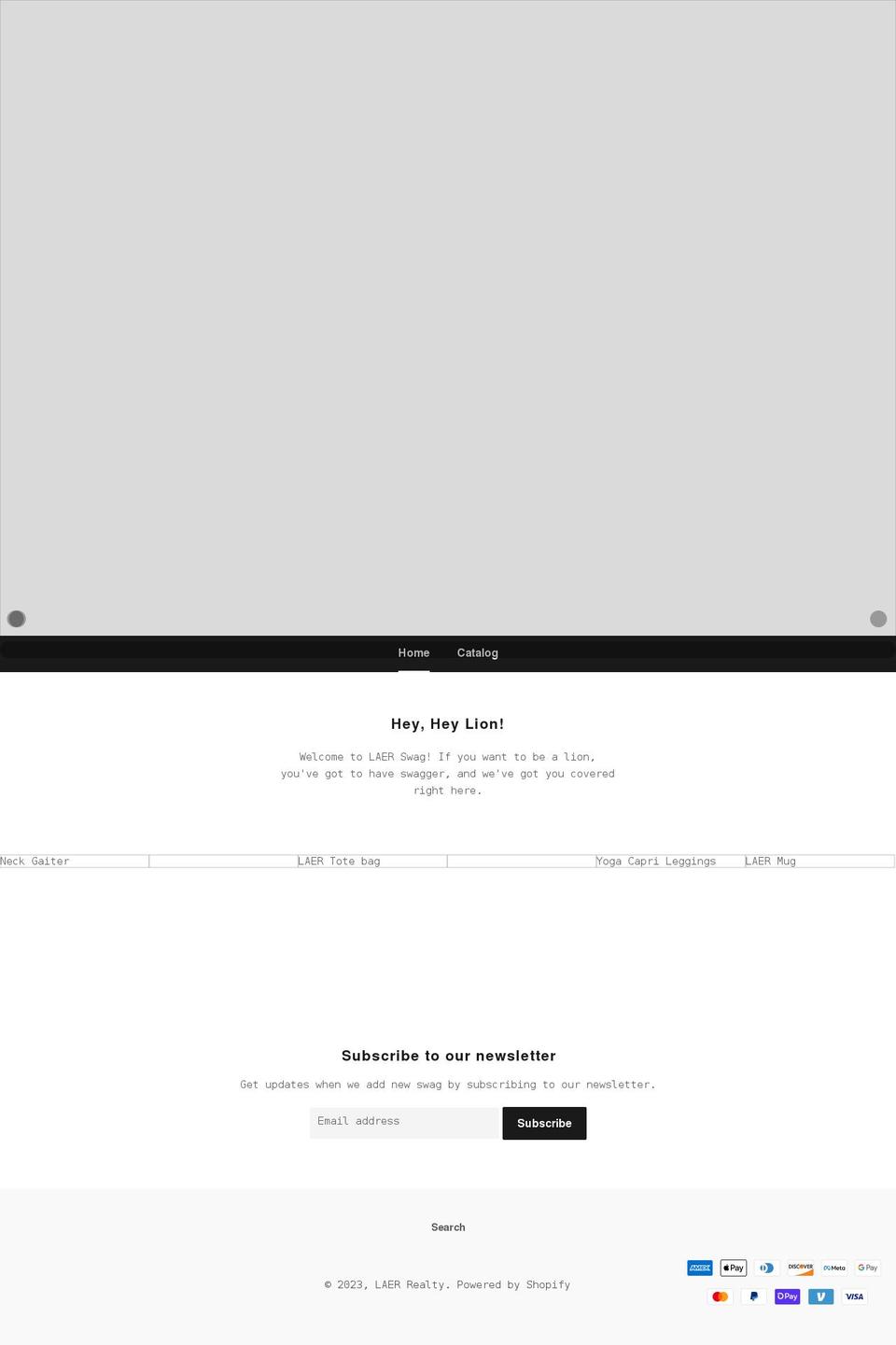 laerswag.com shopify website screenshot