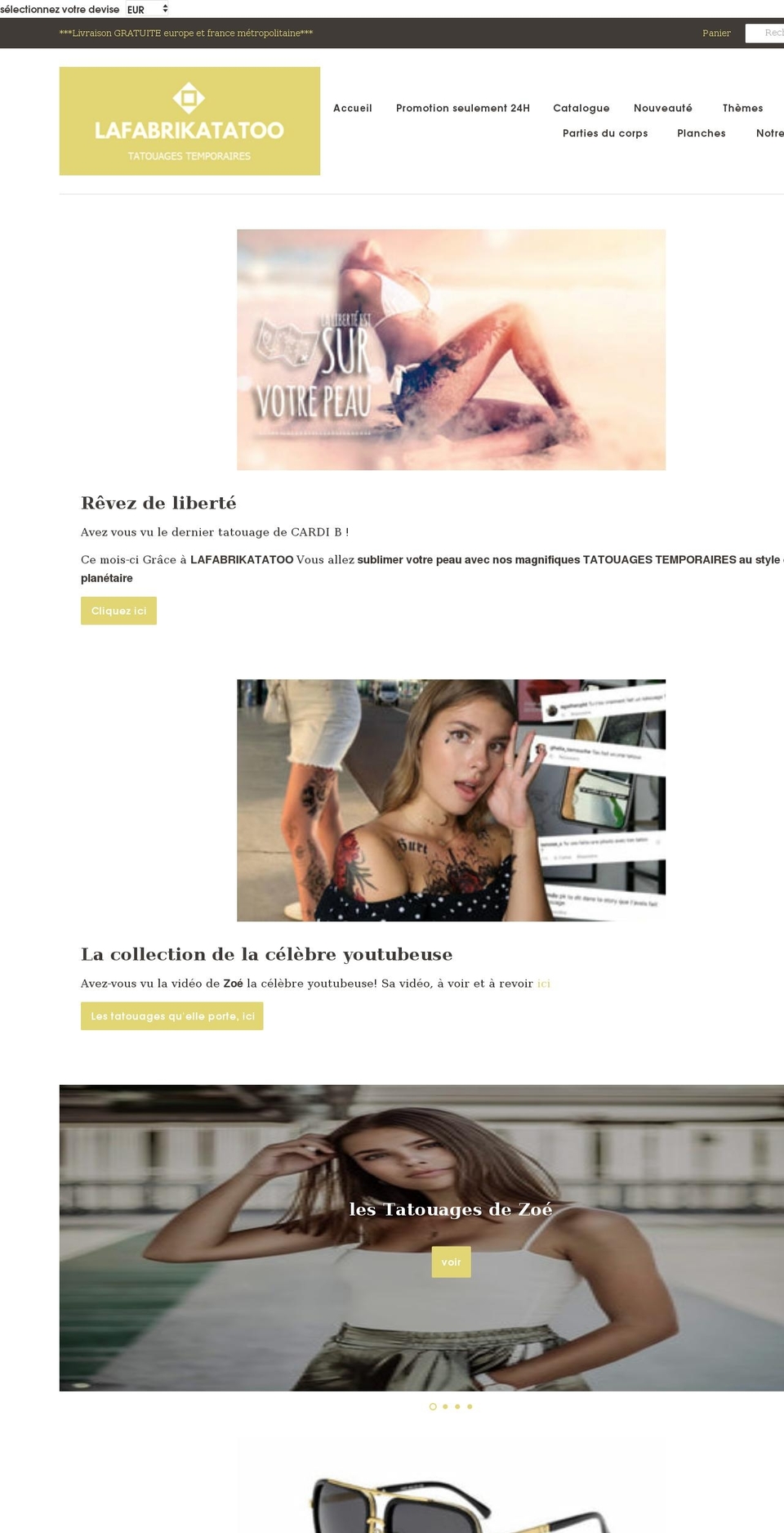 lafabrikatatoo.com shopify website screenshot