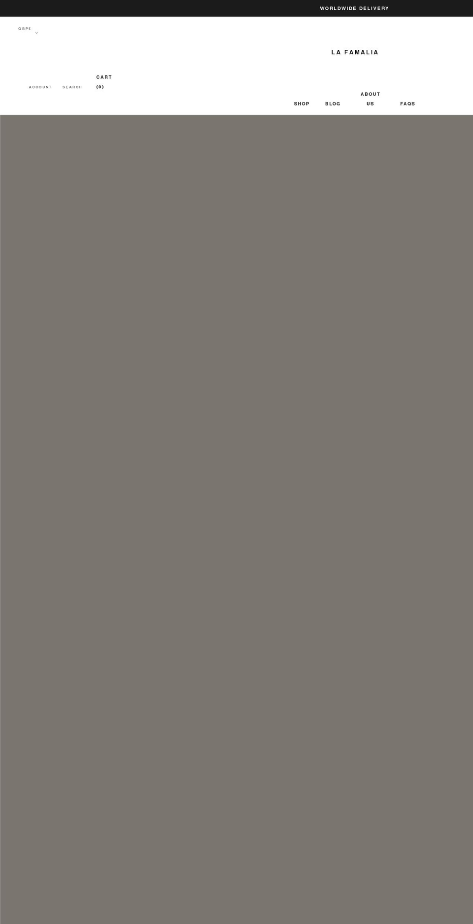 lafamalia.com shopify website screenshot