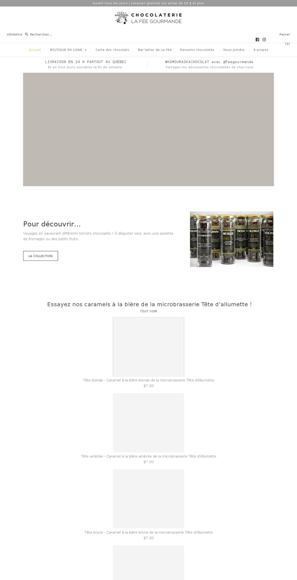 lafeegourmande.ca shopify website screenshot