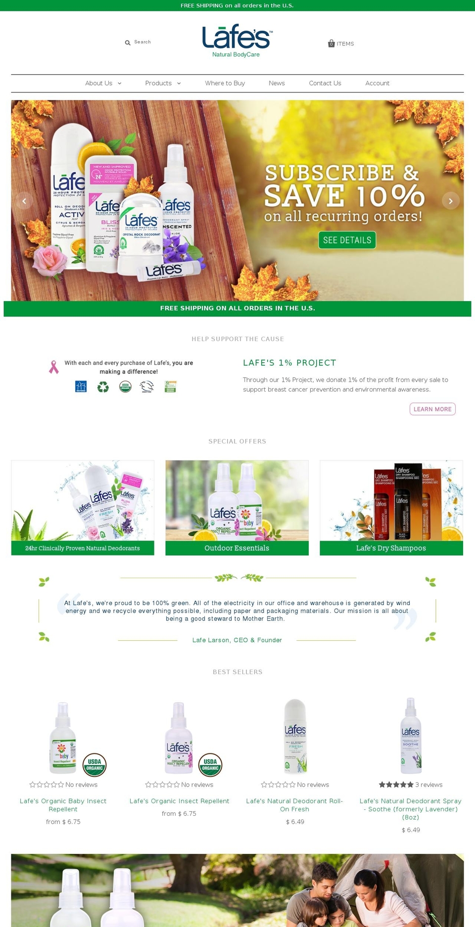 Flow Shopify theme site example lafes.com