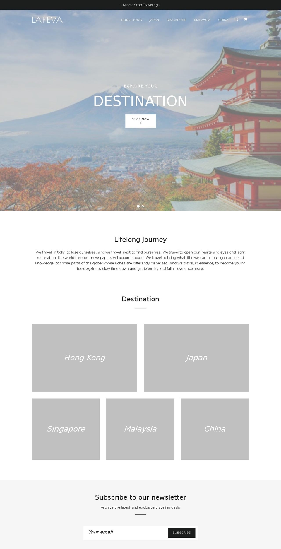 lafeva.com — Shopify storefront screenshot