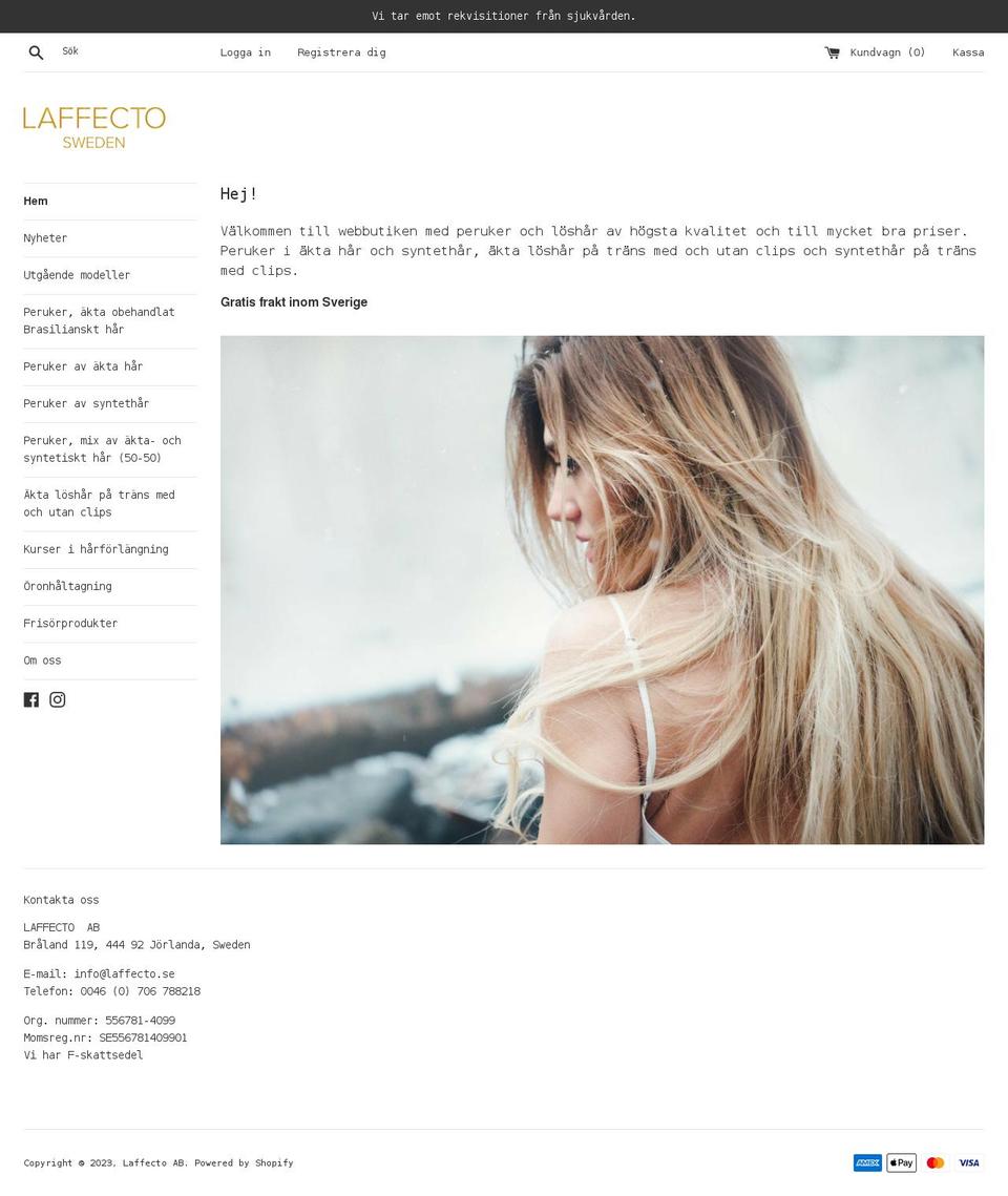 laffecto.se shopify website screenshot