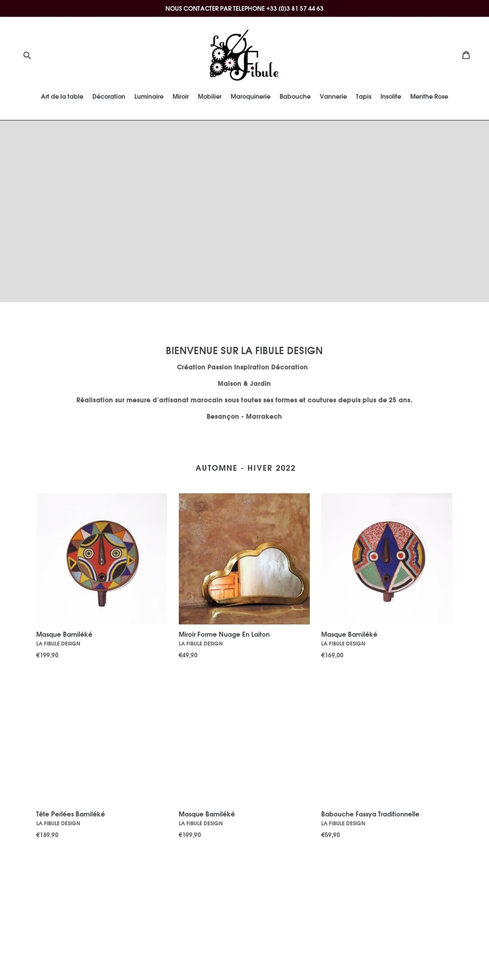 lafibuledesign.com shopify website screenshot