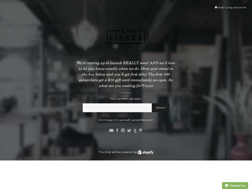 lafierce.com — Shopify storefront screenshot