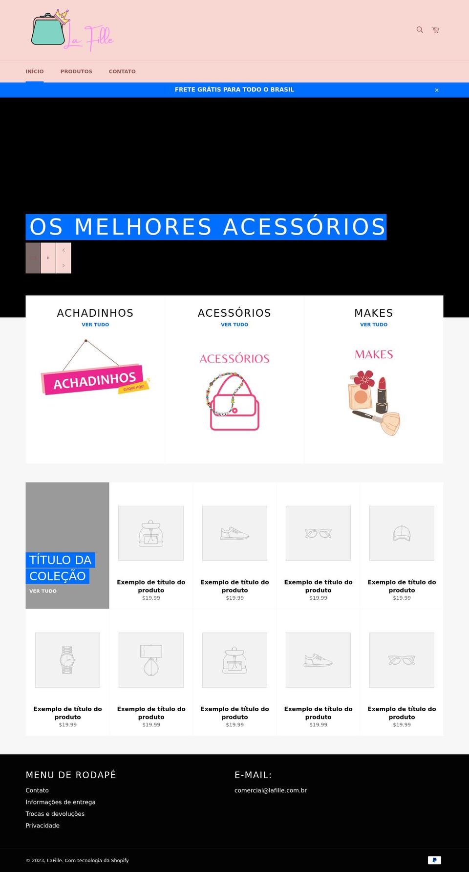 lafille.com.br shopify website screenshot