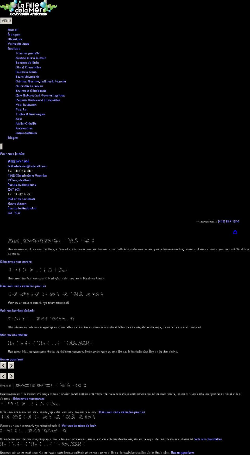 lafilledelamer.com shopify website screenshot