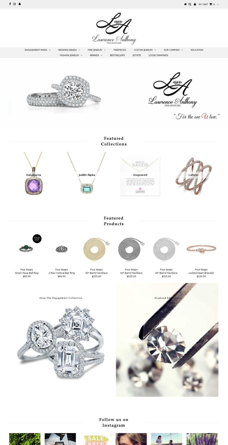 lafinejewelers.com — Shopify storefront screenshot