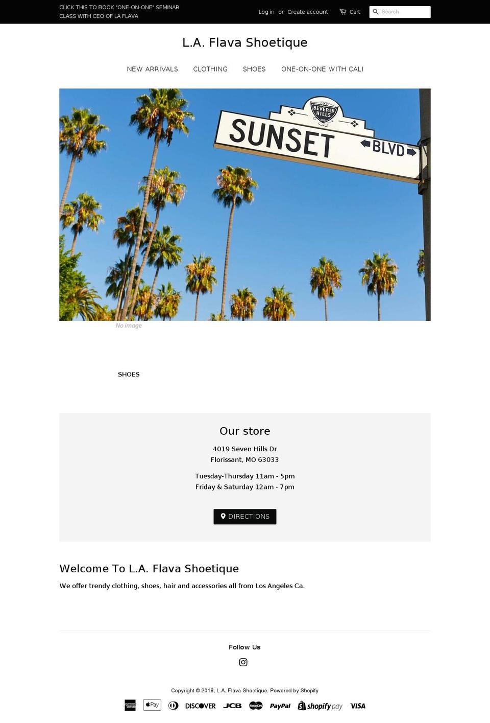 laflava.com — Shopify storefront screenshot