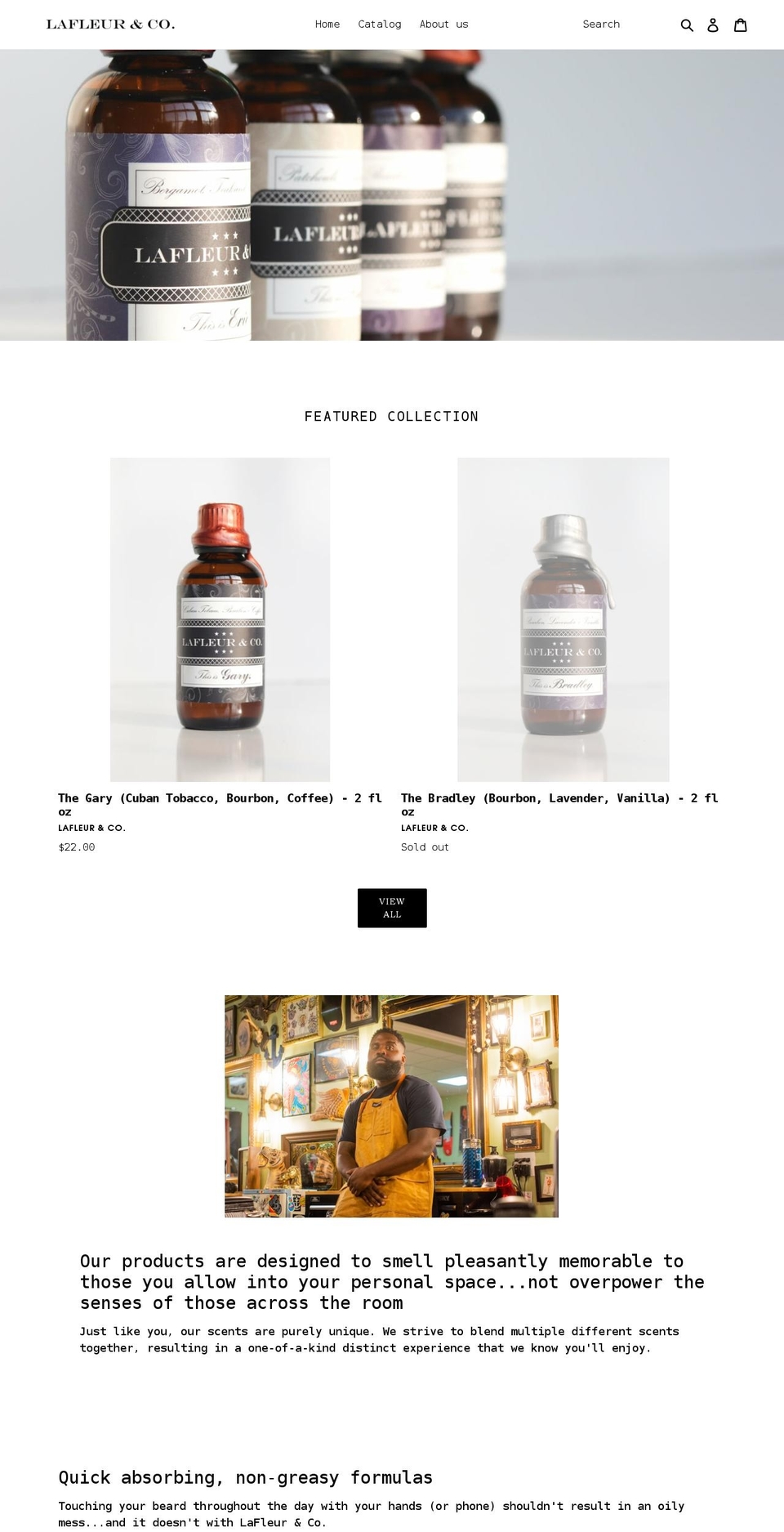 lafleurbeards.com shopify website screenshot