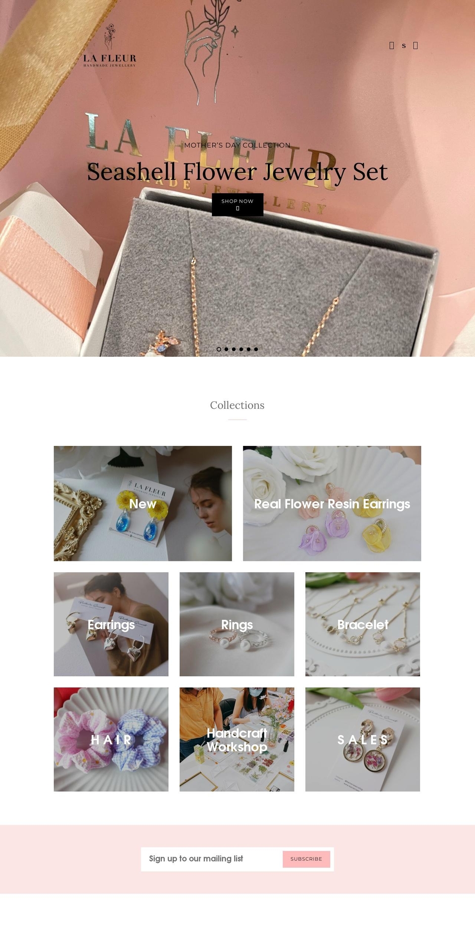 lafleurhandmade.com shopify website screenshot