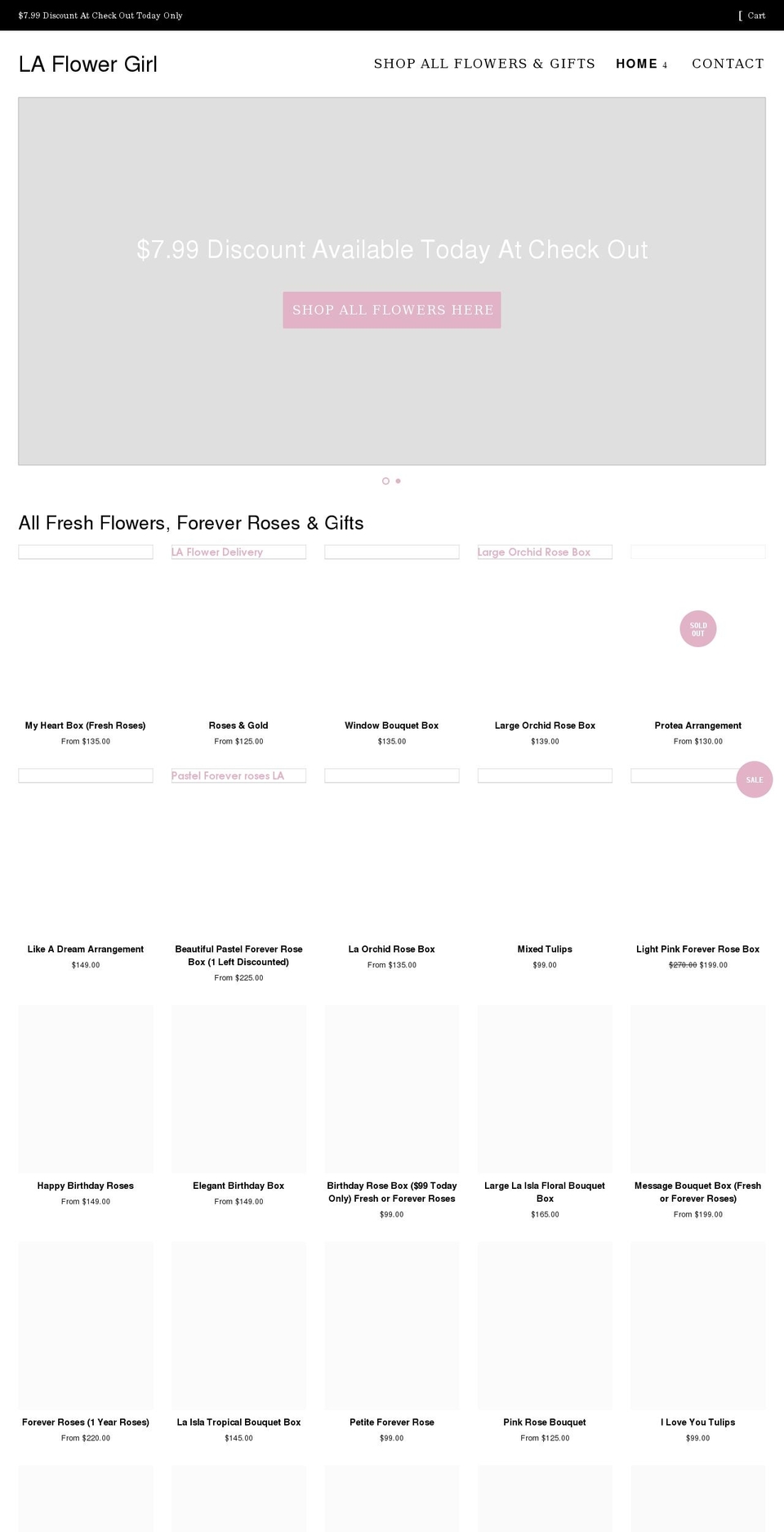 laflowergirl.com — Shopify storefront screenshot