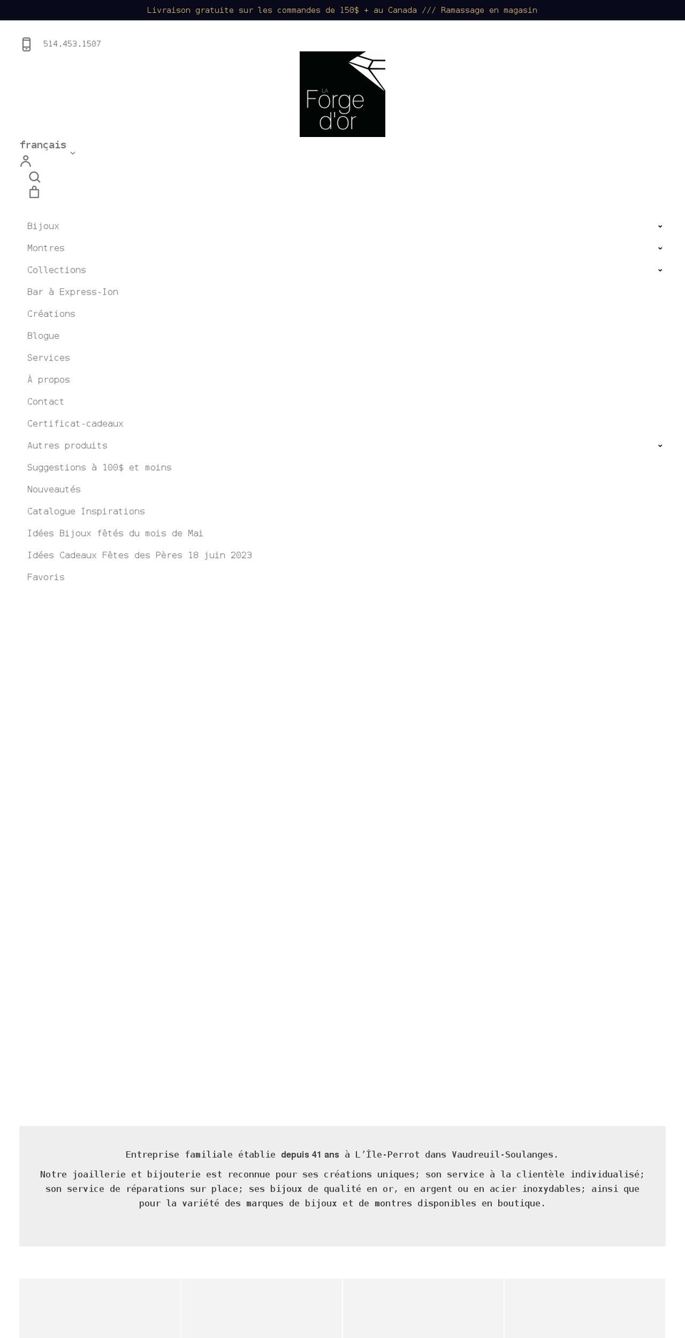 laforgedor.com shopify website screenshot