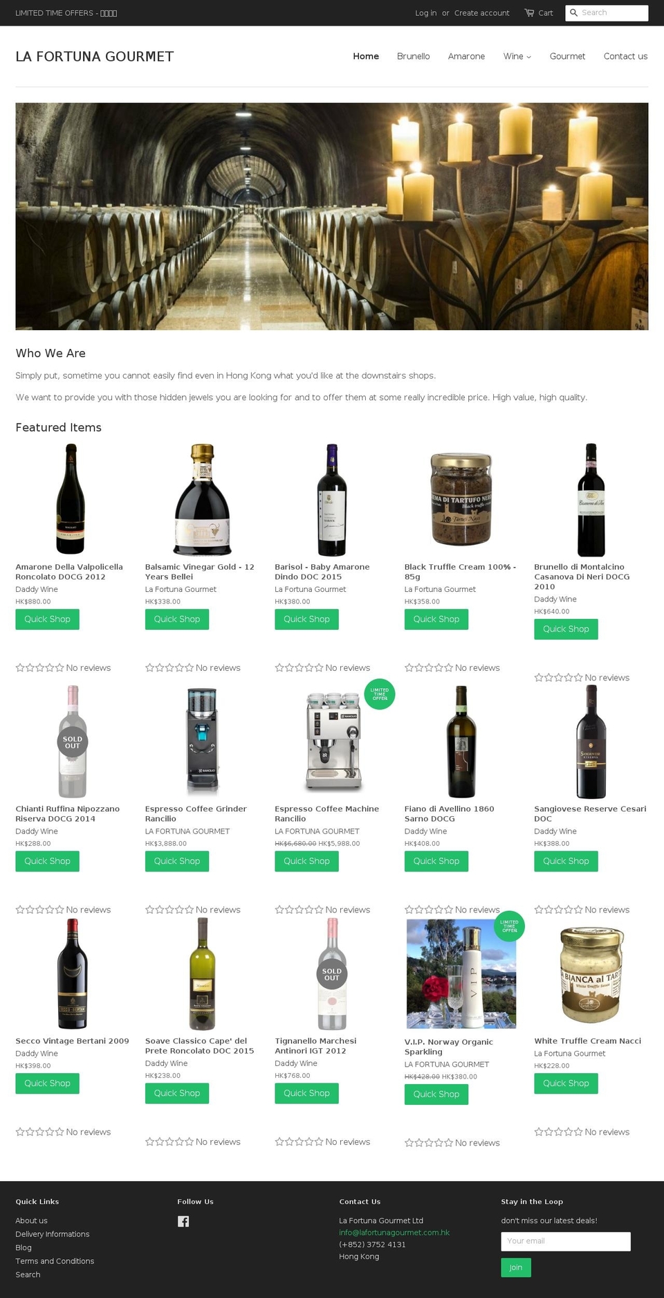 lafortunagourmet.com — Shopify storefront screenshot