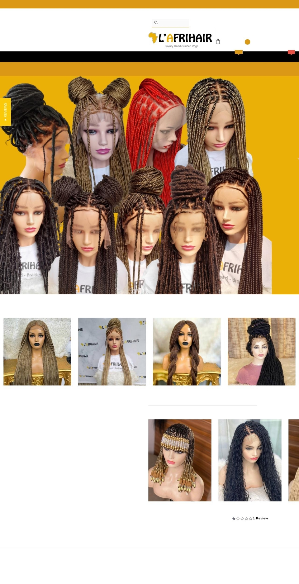 lafrihair.com shopify website screenshot